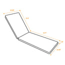 2 Piece Outdoor Chaise Lounge Cushion Set, Replacement Cushions For Patio Furniture, Flag - Red Striped