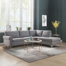 Melvyn - Sectional Sofa - Gray Fabric - Atlantic Fine Furniture Inc