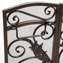Mariella - Traditional Floral Iron Fireplace Screen With Ornate Design