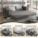 3 Seat Folding Floor Couch & King Size Bed Mattress