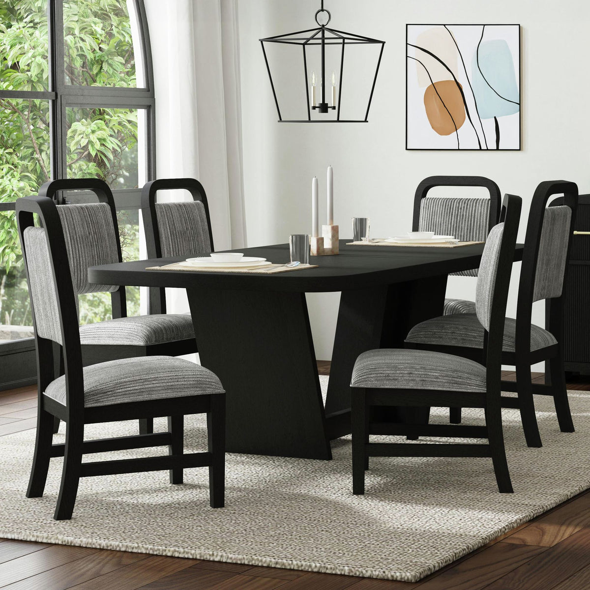 Ridgemont Standard Height Dining Set in Black by Elements International, view 31