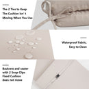 2 Piece Outdoor Chaise Lounge Cushion Set, Replacement Cushions For Patio Furniture