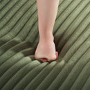 Upholstered U-Shaped Sectional Sofa With Movable Ottoman And Side Storage Pockets