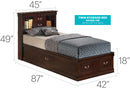Louis Phillipe - Bookcase Storage Bed