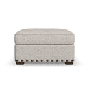 Milo - Fabric Cocktail Ottoman With Nailhead Trim
