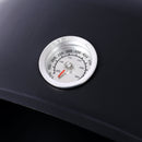 Heavy Duty Round Bbq Grill 17" Steel Charcoal Smoker For Outdoor Cooking - Black