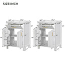 Modern Bathroom Vanity With Ceramic Sink, Soft-Close Doors, Flip Drawer, U-Shaped Shelves, Elegant Storage Solution