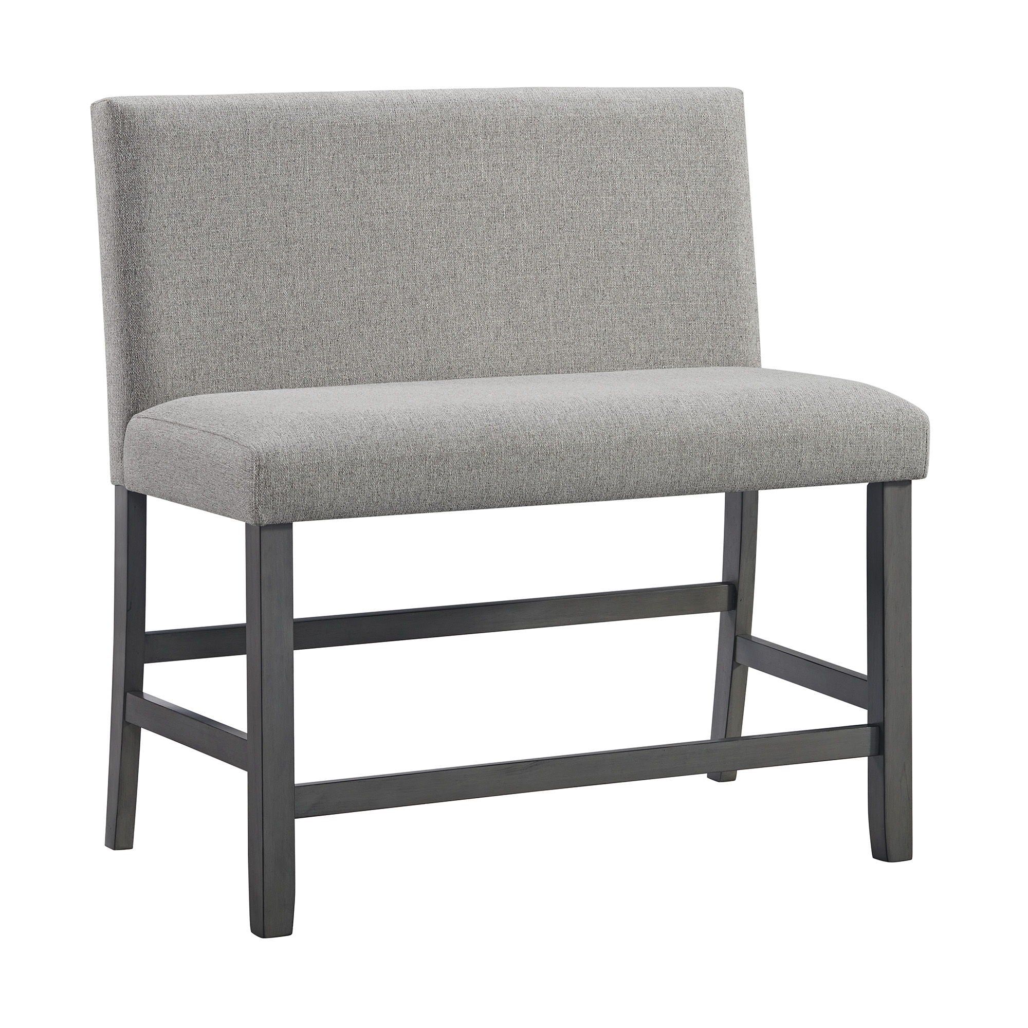 Seneca Counter 3 Piece Corner Fabric Bench in Gray by Elements International, view 5