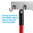 Ultra Fine Fiber Twist Mop With 57.5 Inch Long Handle For Dry And Wet Floor Cleaning - Red