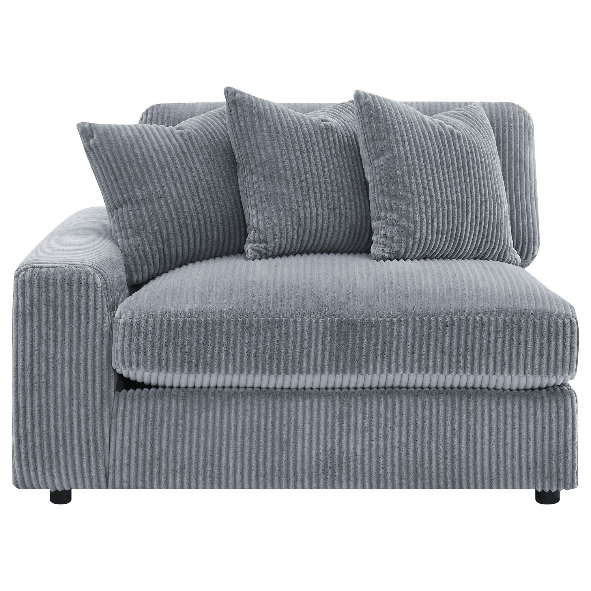 Blaine Upholstered Reversible Chaise Sectional Sofa Fog