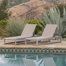 Outdoor Patio Chaise Lounge With 5 Reclining Positions