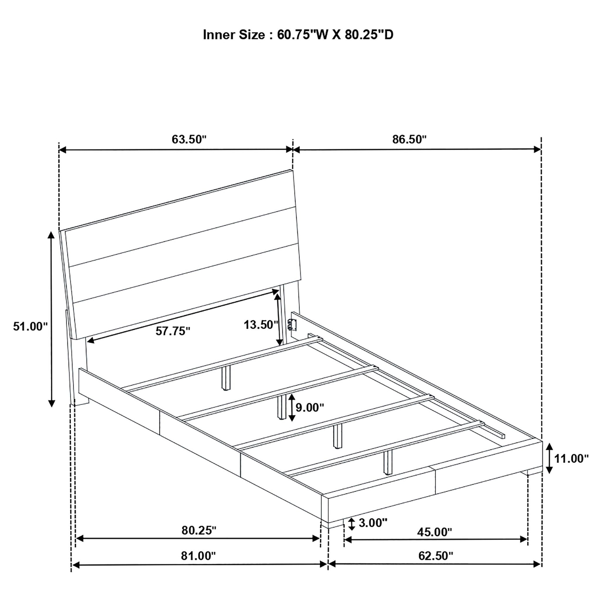 Felicity 5-piece Queen Bedroom Set White High Gloss