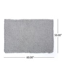 Cozy Knitted Acrylic Throw Blanket With Double Sided Design