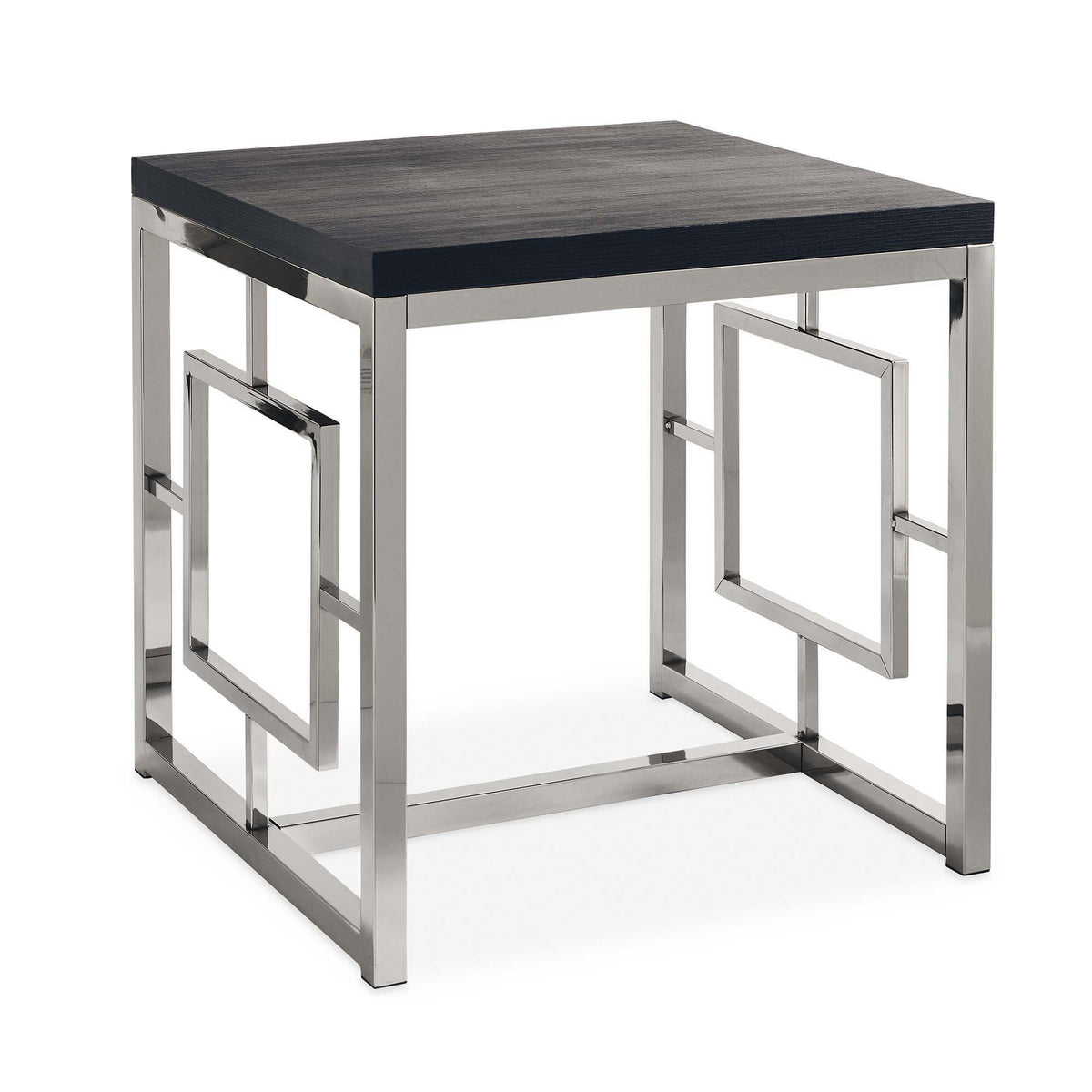 Ezra 24" End Table in Chrome by Elements International
