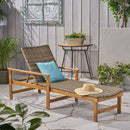 Hampton - Outdoor Chaise Lounge With Adjustable Backrest - Natural