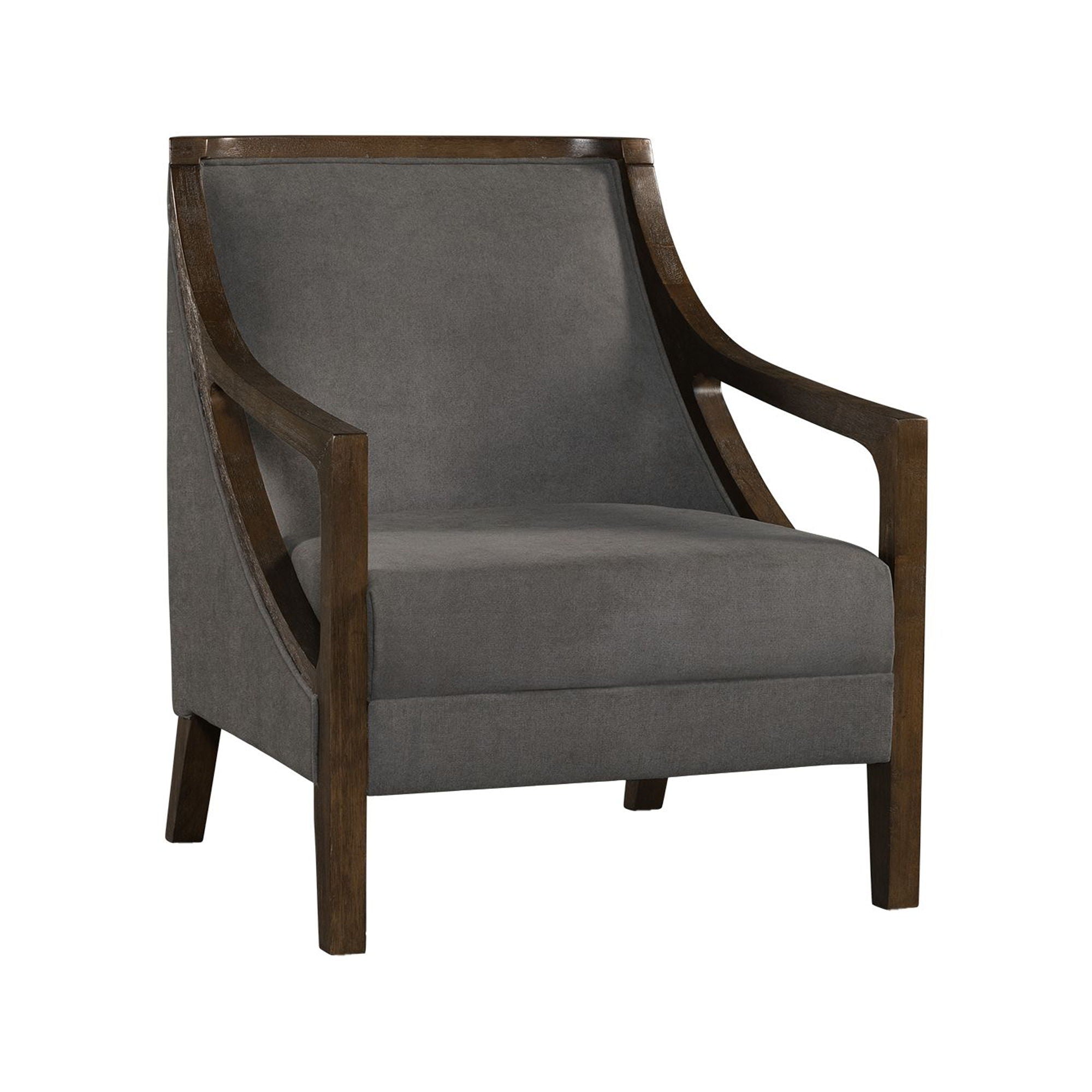 Hopkins Accent Chair With Brown Frame in Beige by Elements International, view 2