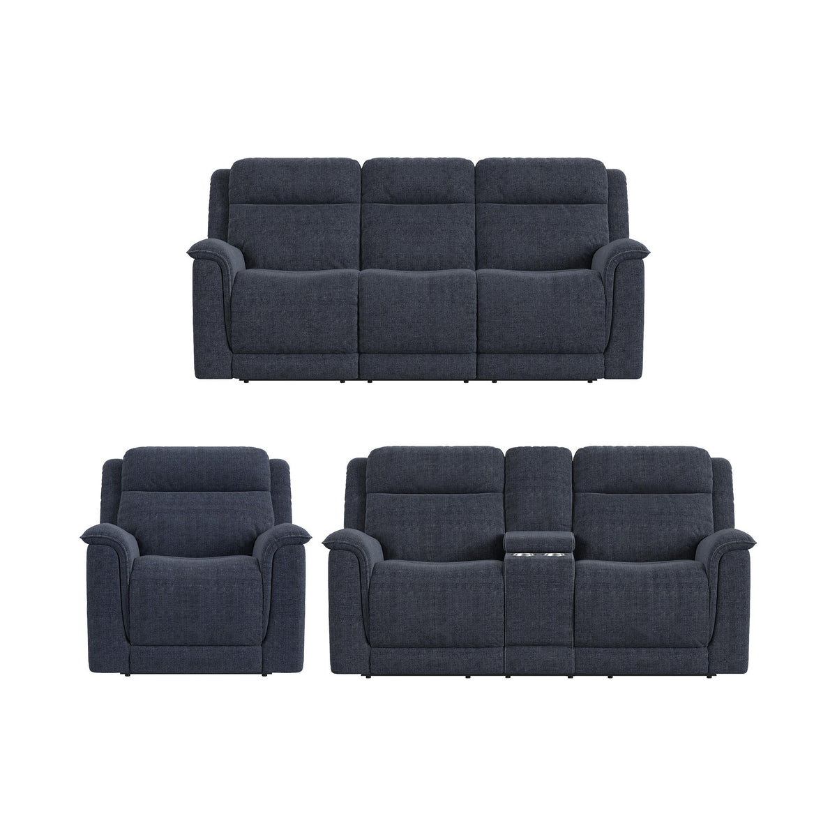 Striker Living Room Set in Blue by Elements International, view 4