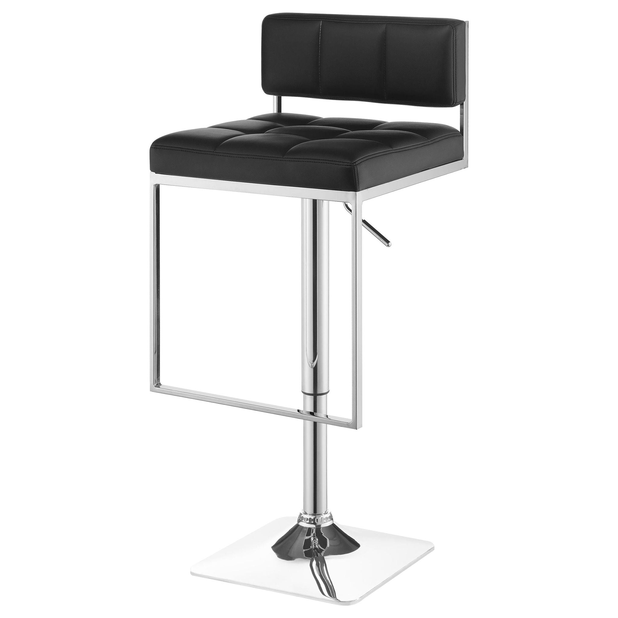 Alameda Adjustable Bar Stool Chrome and Black - Atlantic Fine Furniture Melbourne FL