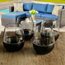 Halo - Oval Tritan Glasses Dof 18Oz, Bpa Free Plastic Water Tumblers (Set of 4) - Clear