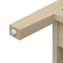 Hollow Carved 3 Drawer Cabinet Dresser Storage Chest With Metal Handles For Living Room Bedroom - Natural