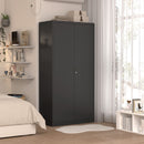 Large Capacity Wardrobe With Hanging Rod And Compartments
