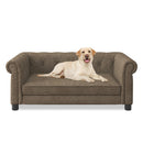Modern Elegant Rectangle Pet Bed, Durable Elevated Dog Sofa