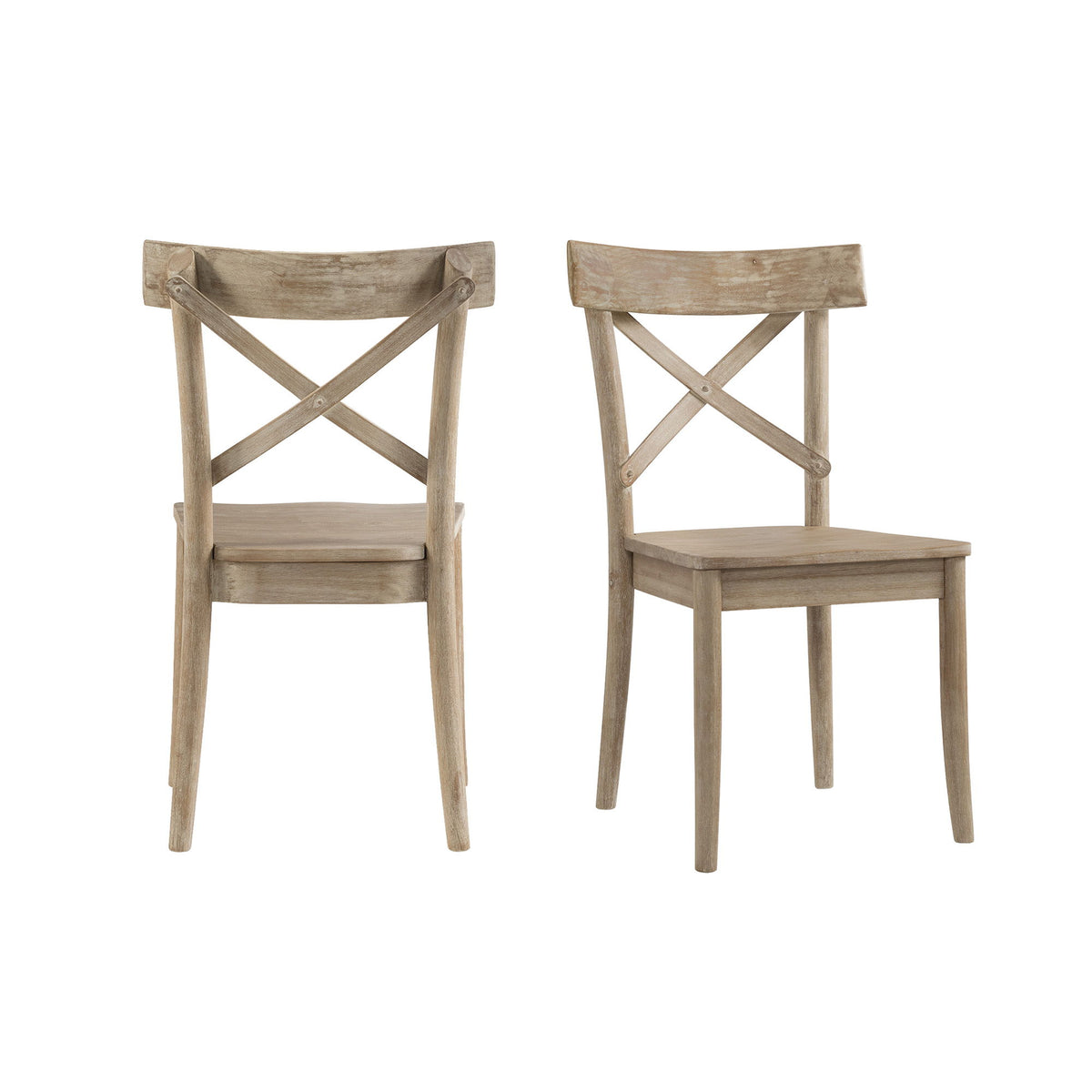 Callista X-Back Wooden Side Chair (Set of 2) in Beach by Elements International