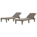 2 Piece Outdoor Chaise Lounges With Adjustable Backrest