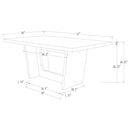 Sherry - Rectangular Marble Top Dining Table Set