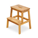 2 Step Stool, Indoor / Outdoor Use - Acacia Wood
