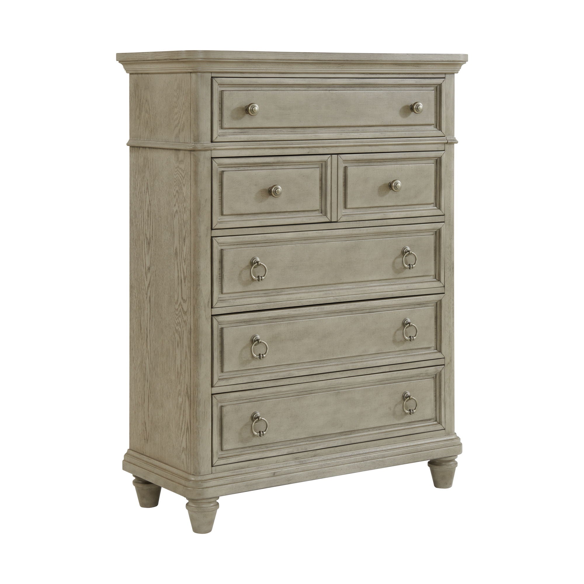 Whit-Ash 5-Drawer Chest in Light Gray by Elements International
