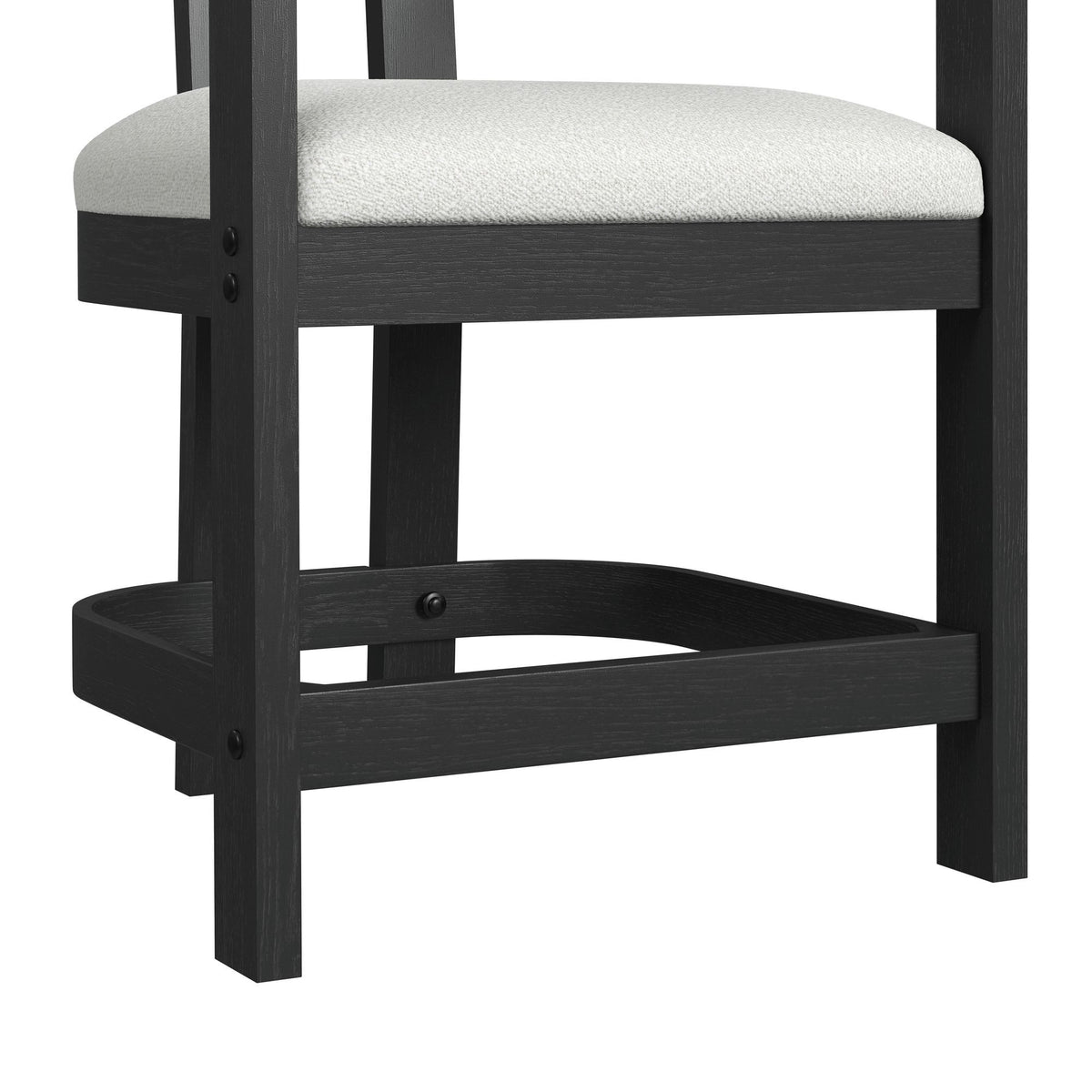 Portland Arm Counter Stool (Set of 2) in Black / White by Elements International, view 10