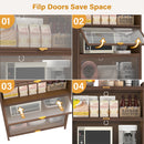 Flip Doors Cabinet, With Ample Storage Space