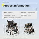 Premium Lightweight Foldable Transport Wheelchair For Adults