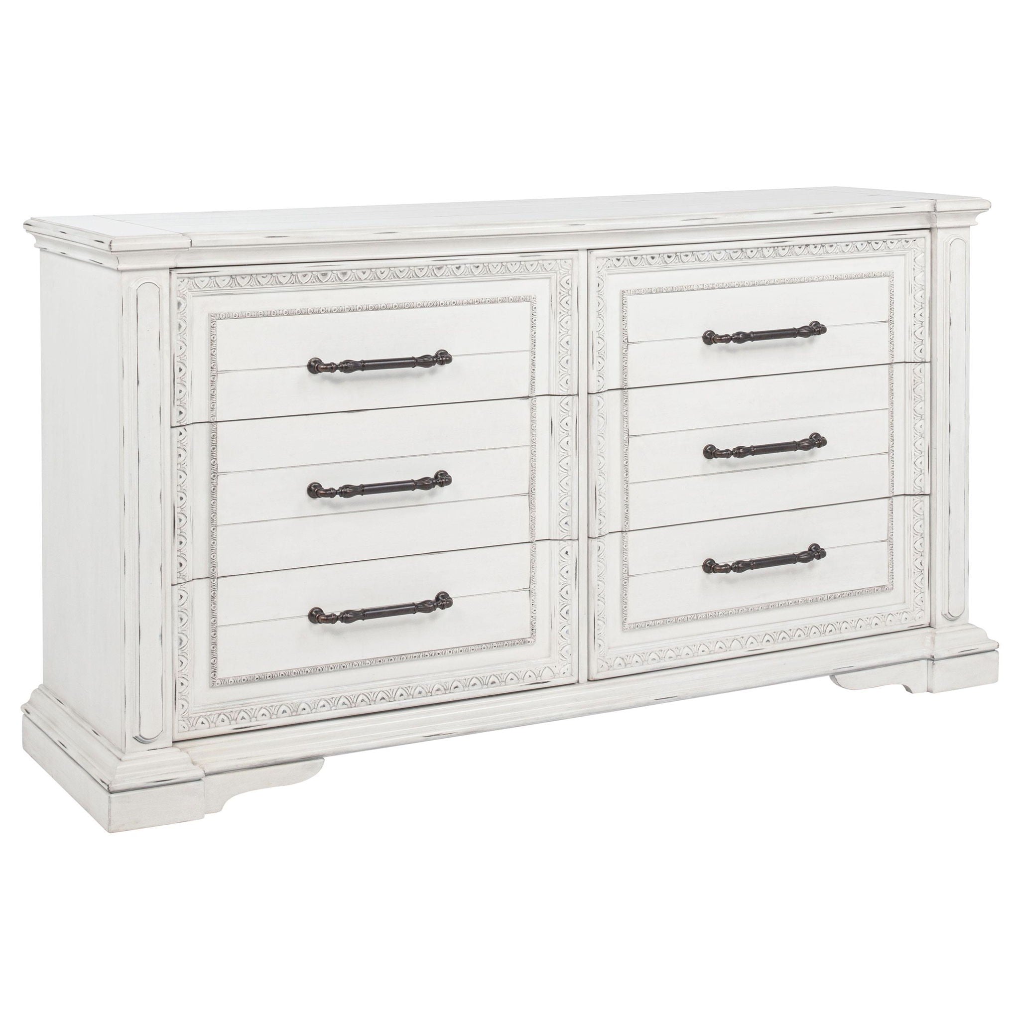McKinney 6-drawer Bedroom Dresser Cabinet Vintage White