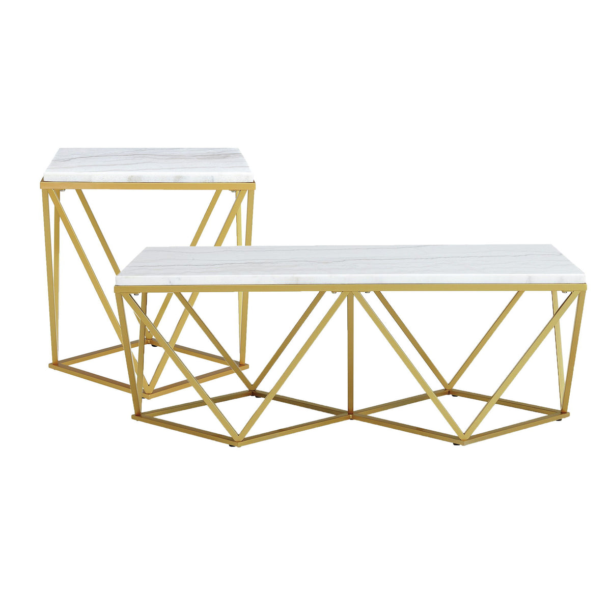 Riko Occasional Table Set in Gold by Elements International