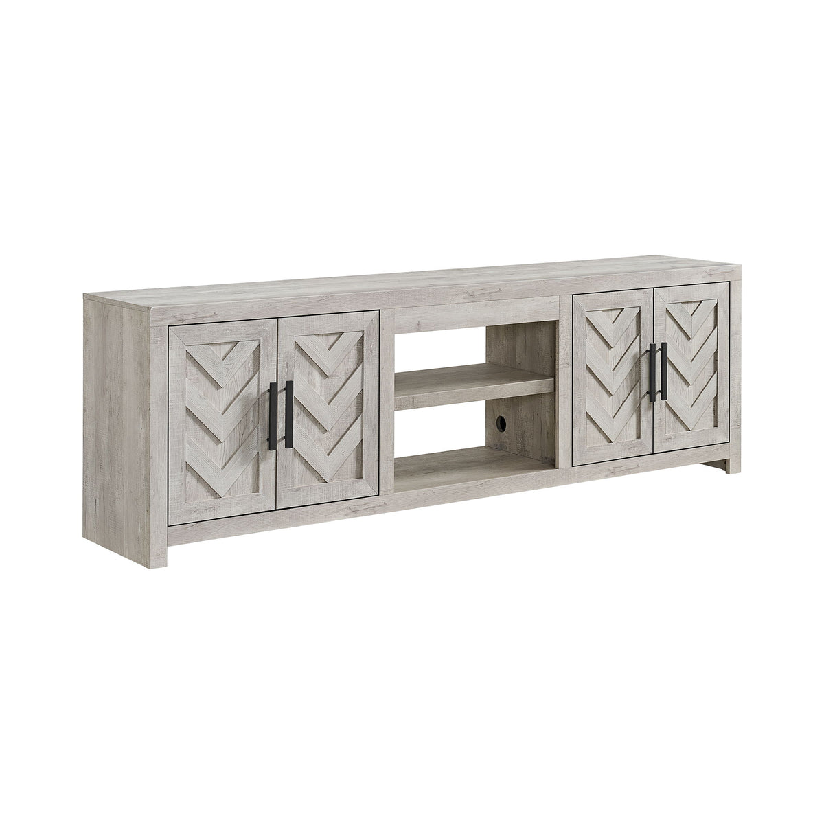 Eleanor TV Console in White by Elements International, view 4