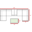 Comfortable Modern Patio Rattan Sectional Set With Cushions