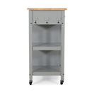 Aidah - Contemporary Kitchen Cart With Wheels - Gray