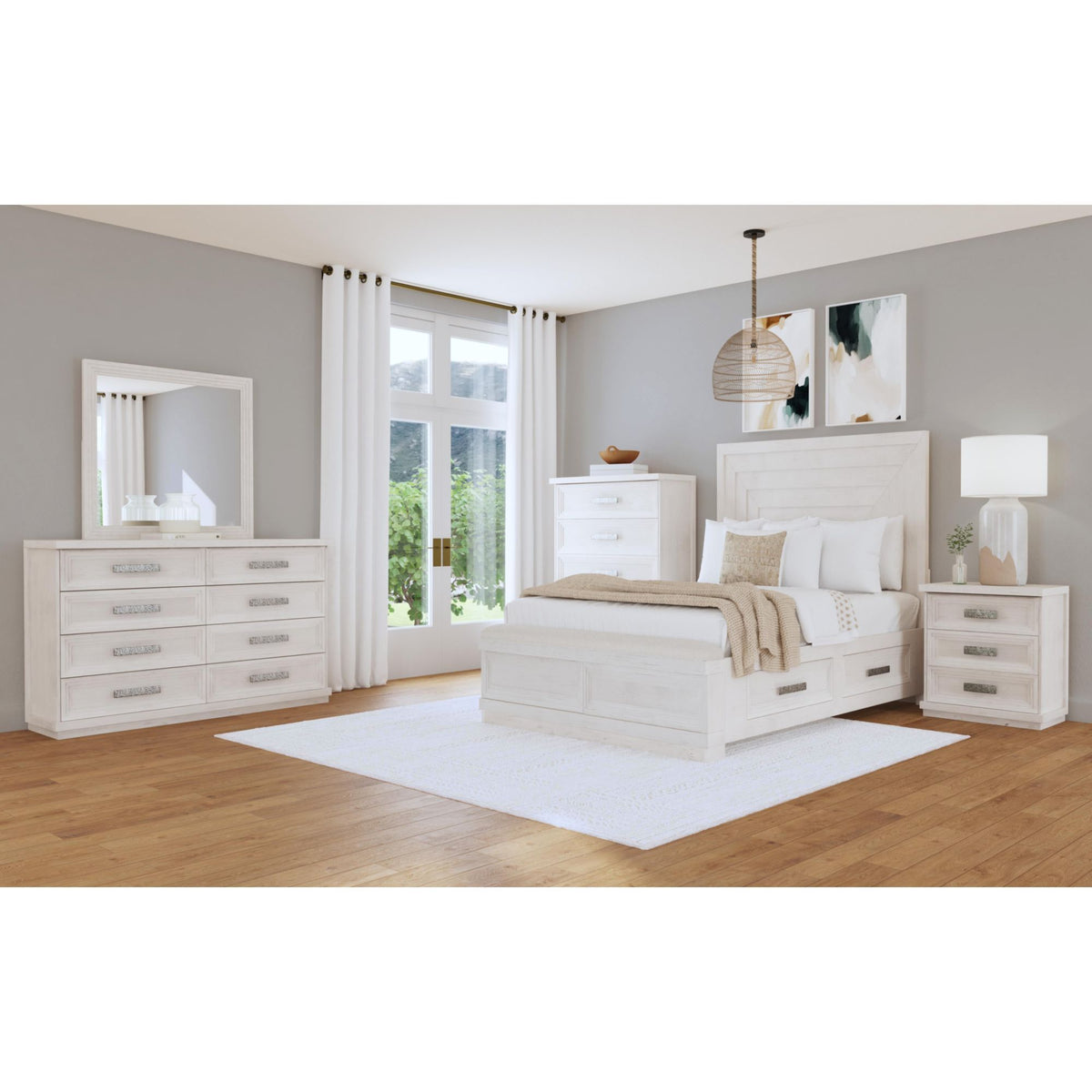Avalanche 5-Drawer Chest in Antique White by Elements International, view 9