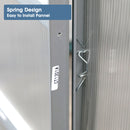 Walk-In Polycarbonate Greenhouse & Roof Vent, Sliding Doors, Aluminum Hobby Hot House For Outdoor