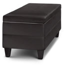 Avalon - Lift Top Rectangular Storage Ottoman - Tanners Brown