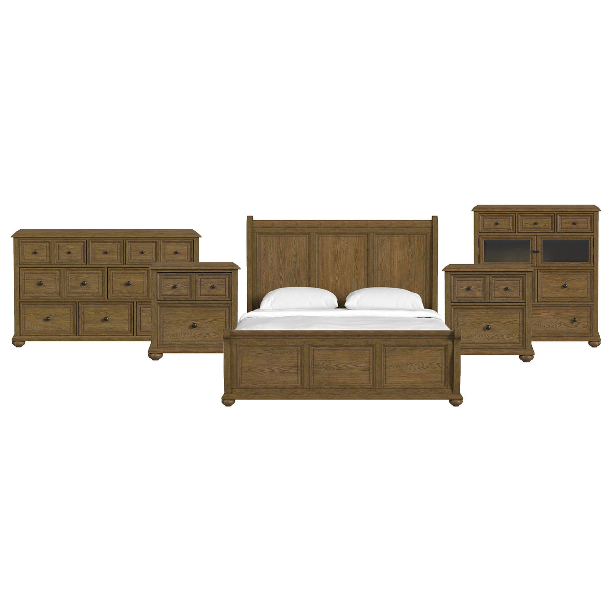 Heritage Sleigh Bedroom Set in Black by Elements International, view 18