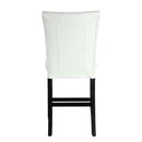 Hussein - Counter Height Chair (Set of 2) - White PU & Black Finish - Atlantic Fine Furniture Inc