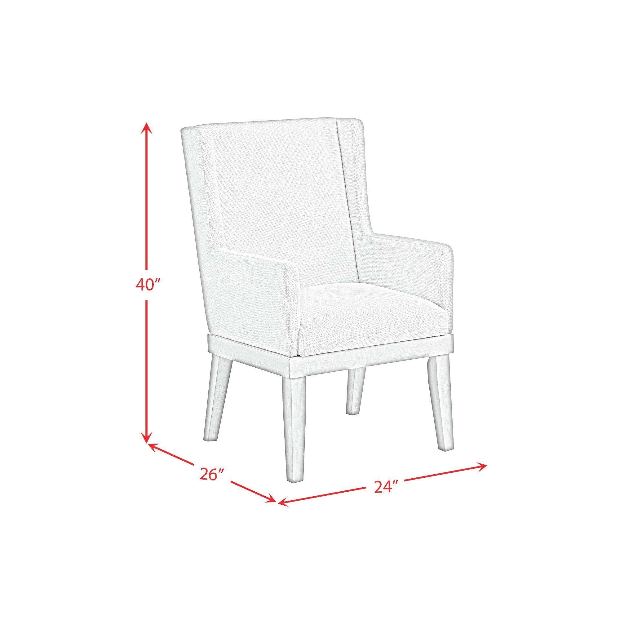 Avalanche Dining Arm Chair (Set of 2) in Antique White by Elements International, view 9