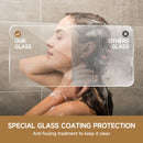 Aluminum Frame Double Double Soft Close Shower Door, Tempered Glass And Dual Stainless Steel Handles