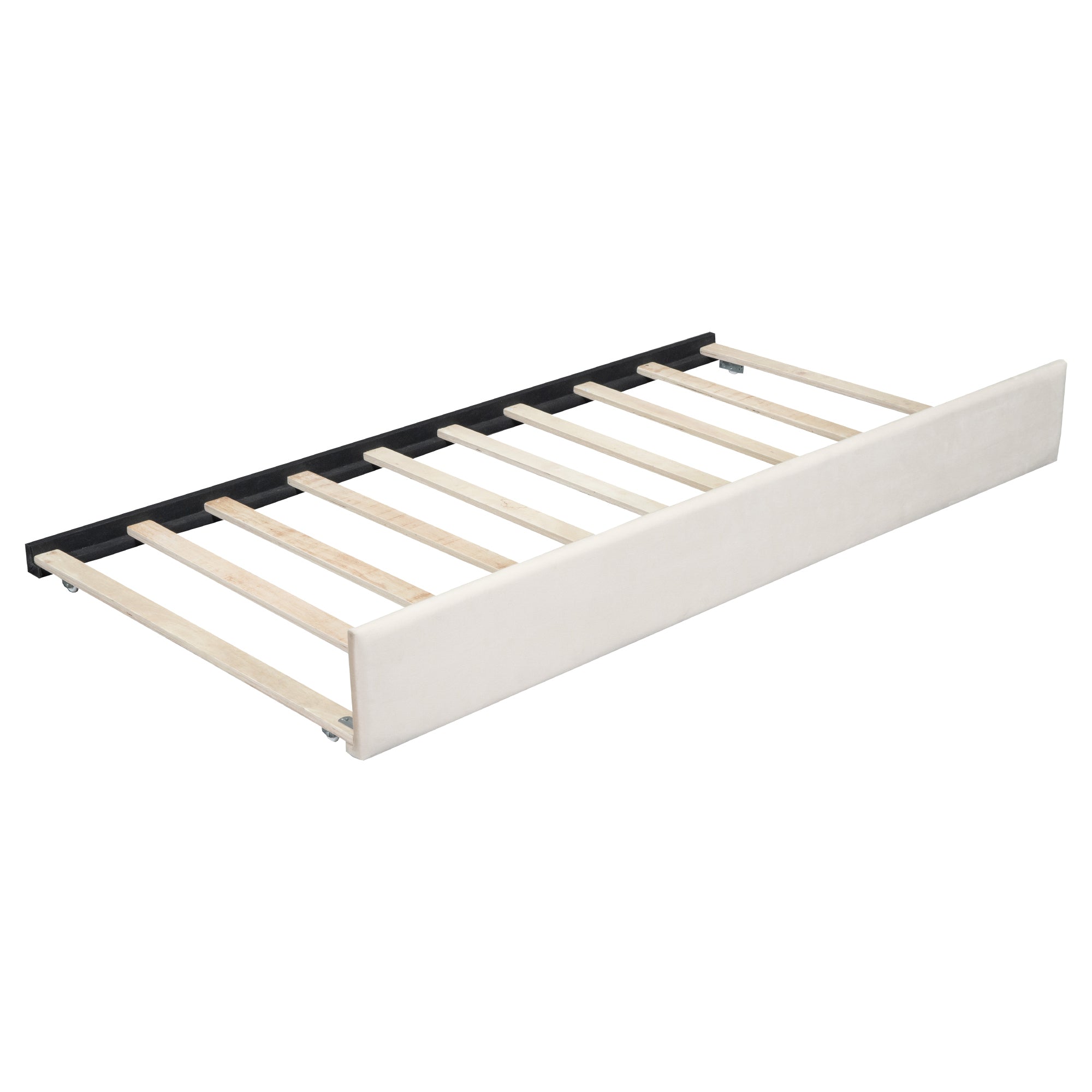 Twin Size Upholstered Daybed with Light and USB Port, Beige - Atlantic Fine Furniture Melbourne FL