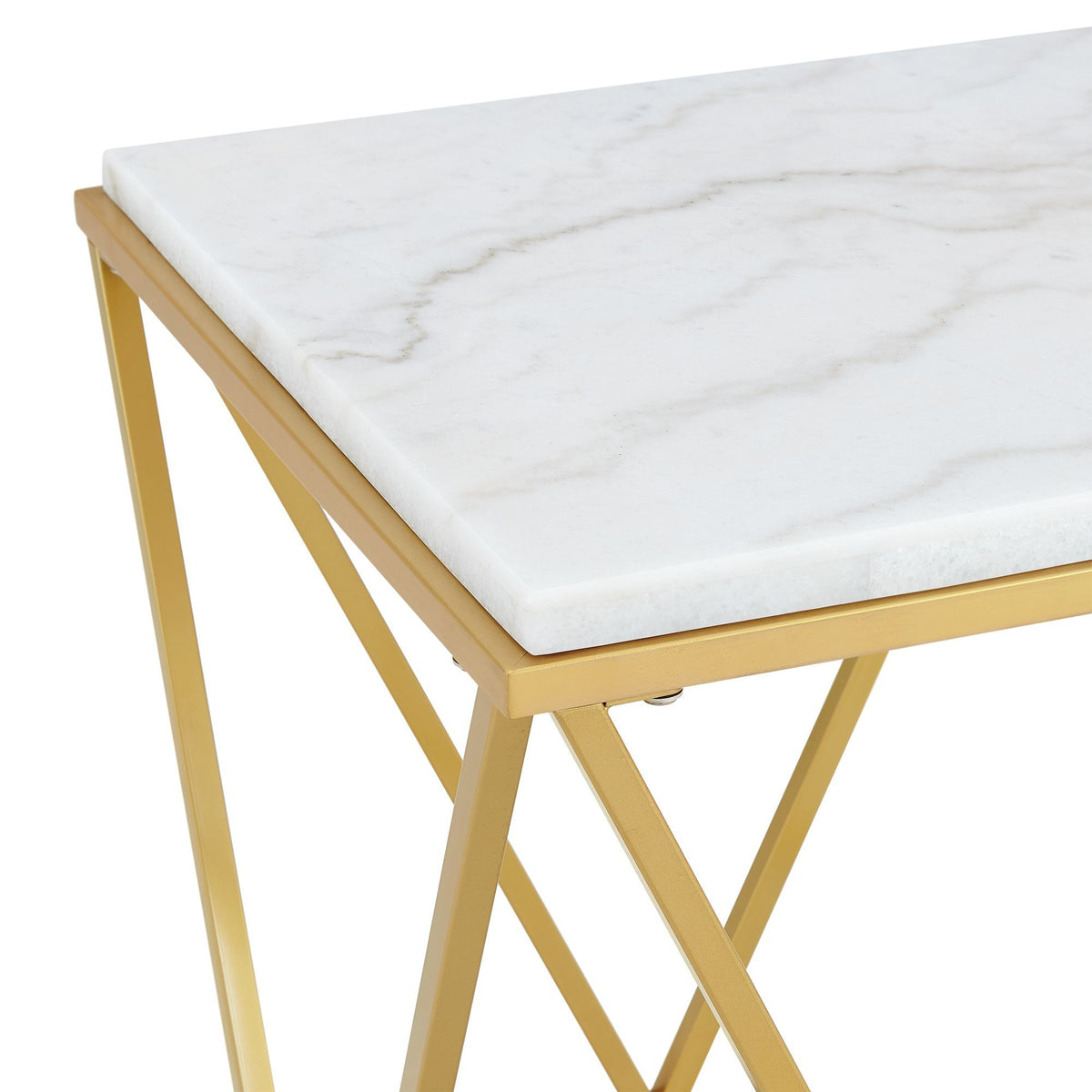 Riko Square Table in Gold by Elements International, view 6