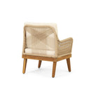 Hueber - Outdoor And Rope 4 Seater Chat Set With Cushions - Teak