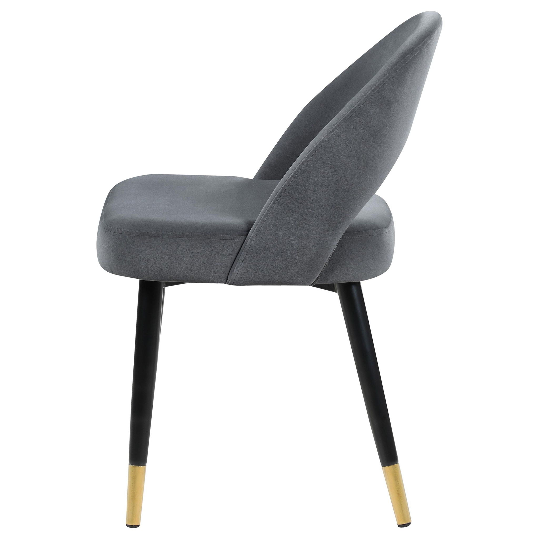 Lindsey Upholstered Dining Side Chair Grey (Set of 2) - Atlantic Fine Furniture Melbourne FL